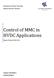 Control of MMC in HVDC Applications