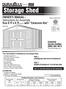 Storage Shed. Patent # Building Dimensions (One Extension) : Interior Dimension. 8 x 2 1/ /2 94 3/ / /8