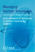 Managing Nuclear Knowledge