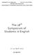 The 18 th Symposium of Students in English