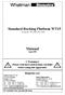 Standard Rocking Platform WT15 Code No , Manual August 2004