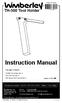 Instruction Manual. Dimensions (overall L x W x H): 3.9 x 0.9 x 0.9 in