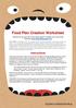 Food Plan Creation Worksheet