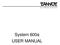System 600a USER MANUAL