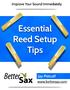 Essential Reed Setup Tips
