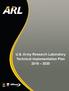 U.S. Army Research Laboratory Technical Implementation Plan