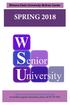 Winona State University Retiree Center SPRING 2018