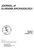 JOURNAL of ALABAMA ARCHAEOLOGY