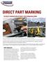 DIRECT PART MARKING THE NEXT GENERATION OF DIRECT PART MARKING (DPM)