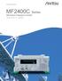 Product Brochure. MF2400C Series. Microwave Frequency Counter. 10 Hz to 20, 27, 40 GHz