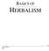 BASICS OF HERBALISM 10 Alyse Rothrock 2007