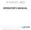OPERATOR S MANUAL. OPERATOR S MANUAL X-Mind AC W V1 (15) 11/2015 NXACEN010C