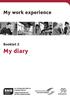 My work experience. Booklet 2. My diary