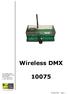 Wireless DMX. Lux Lumen bvba Kernenergiestr. 53a 2610 Wilrijk T F Wireless DMX - page 1.