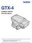 GTX-4. GARMENT PRINTER Instruction Manual