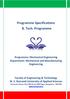 Programme Specifications B. Tech. Programme Programme: Mechanical Engineering Department: Mechanical and Manufacturing Engineering
