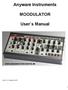 Anyware Instruments MOODULATOR. User s Manual