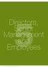 Directors, Senior Management and Employees