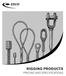 RIGGING PRODUCTS PRICING AND SPECIFICATIONS
