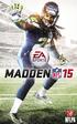 CONTENTS WHAT S NEW IN MADDEN NFL 15 3 COMPLETE CONTROLS 6 GAMEPLAY FEATURES 12 PLAYING THE GAME 19 GAME MODES 24 NEED HELP? 53