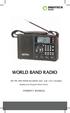 WORLD BAND RADIO. AM/FM/SW/L W/AIR Band /SSB radio with LCD backlight OWNER S MANUAL