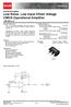 Datasheet. Operational Amplifier Low Noise, Low Input Offset Voltage CMOS Operational Amplifier LMR1802G-LB. Key Specifications