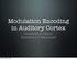 Modulation Encoding in Auditory Cortex. Jonathan Z. Simon University of Maryland