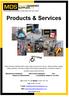 Products & Services Manufacture & Distribute New & Used Equipment Hire Repairs & Refurbishment Consumables: Blades & Core Bits Tel: