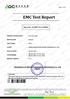 EMC Test Report. Report No.: AGC EE01 EN V1.9.2: 2011 EN V1.3.1: 2002
