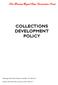 COLLECTIONS DEVELOPMENT POLICY