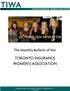The Monthly Bulletin of the: TORONTO INSURANCE WOMEN S ASSOCIATION
