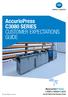 AccurioPress C3080 SERIES CUSTOMER EXPECTATIONS GUIDE
