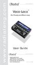 Voco-Loco User Guide Mic Preamp and Effects Loop True to the Music True to the Music