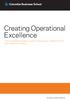 Creating Operational Excellence