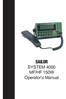 SAILOR SYSTEM 4000 MF/HF 150W Operator s Manual