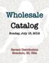 Wholesale Catalog. Sunday, July 15, Savant Distribution Honolulu, HI, USA