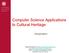 Computer Science Applications to Cultural Heritage. Visualization