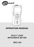 OPERATING MANUAL FAULT LOOP IMPEDANCE METER MZC-304