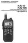 HX210 HX210E. Floating VHF FM Marine Transceiver. Owner s Manual