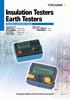 Insulation Testers Earth Testers