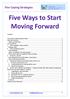 Five Ways to Start Moving Forward
