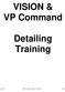 VISION & VP Command Detailing Training