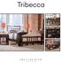 Tribecca End Table W20 D22 H26 One drawer, one fixed shelf Opening: W16 D22 H13. Dia. 36 H19 One fixed shelf, Opening: Dia 34 H6