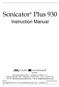 Sonicator Plus 930. Instruction Manual