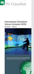 International Simulation Science Semester (ISSS)