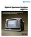 Optical Spectrum Analyzer AQ6331. A compact, lightweight, portable optical spectrum analyzer for DWDM system installation and maintenance.