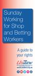 Sunday Working for Shop and Betting Workers