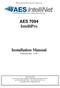 AES 7094 IntelliPro. Installation Manual Firmware Rev 1.150