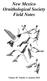 New Mexico Ornithological Society Field Notes