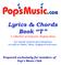 ! Lyrics & Chords Book T A collection of songs for singing along